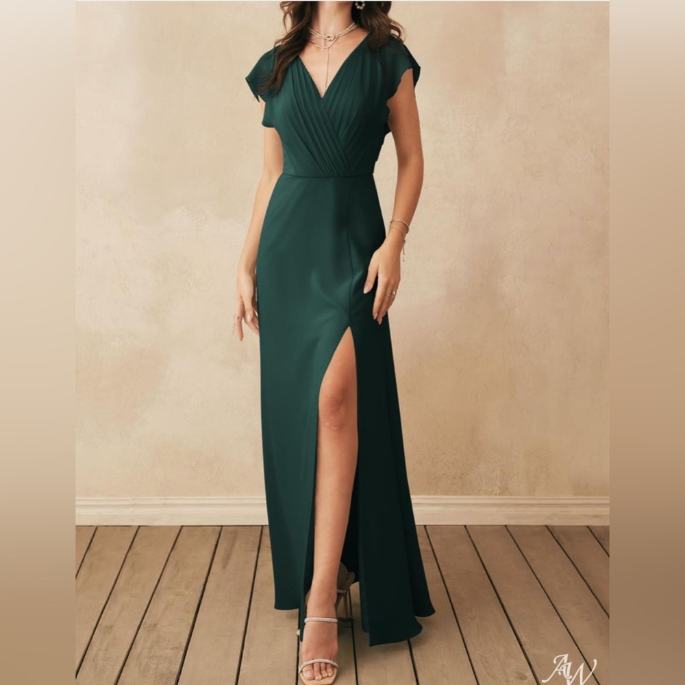 AW Kathy Dress - Bridesmaid Wedding Guest - Color : Dark emerald - Size 14 - New